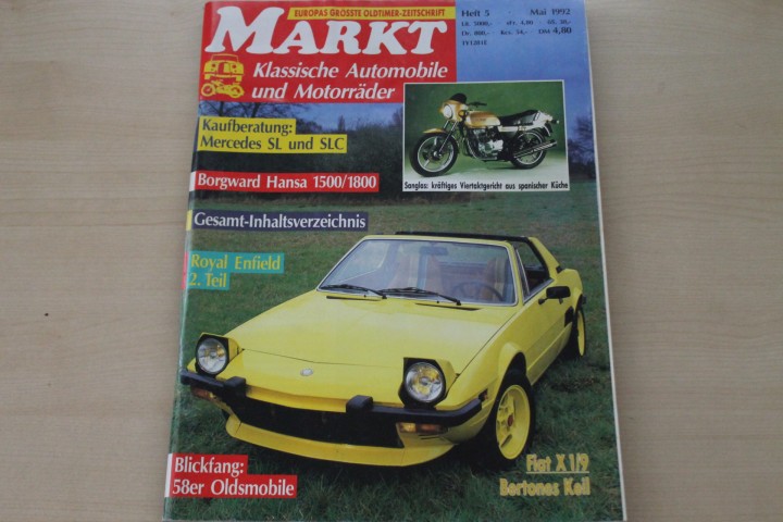 Deckblatt Oldtimer Markt (05/1992)